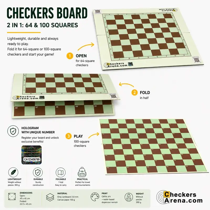 Checkers Board 2in1 64&100 squares